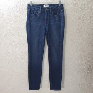 Paige Sz 27 Hoxton Crop Women's Blue Jeans Premium Denim Stretch Skinny Pants